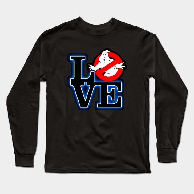 Love Park Ghostbusters Long Sleeve T-Shirt by RobotGhost